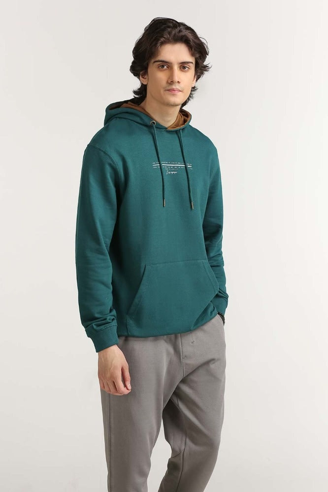 Teal Fashion Pullover Hoodie MN-POH-WS23-006