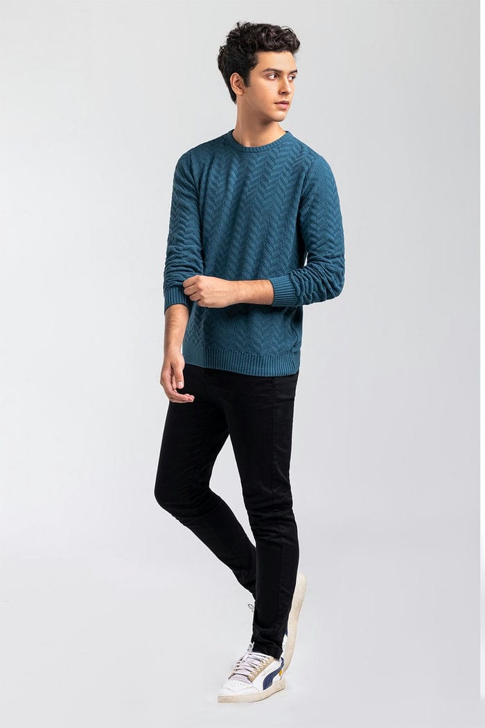 Teal Fashion Sweater FS-SWT-FD-352-01