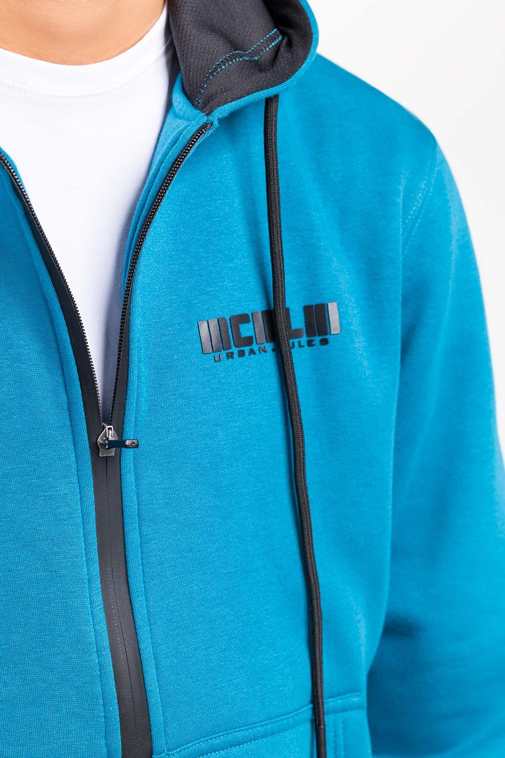 Teal Fashion Zipper Hoodie JKT-HZJ-D48-01