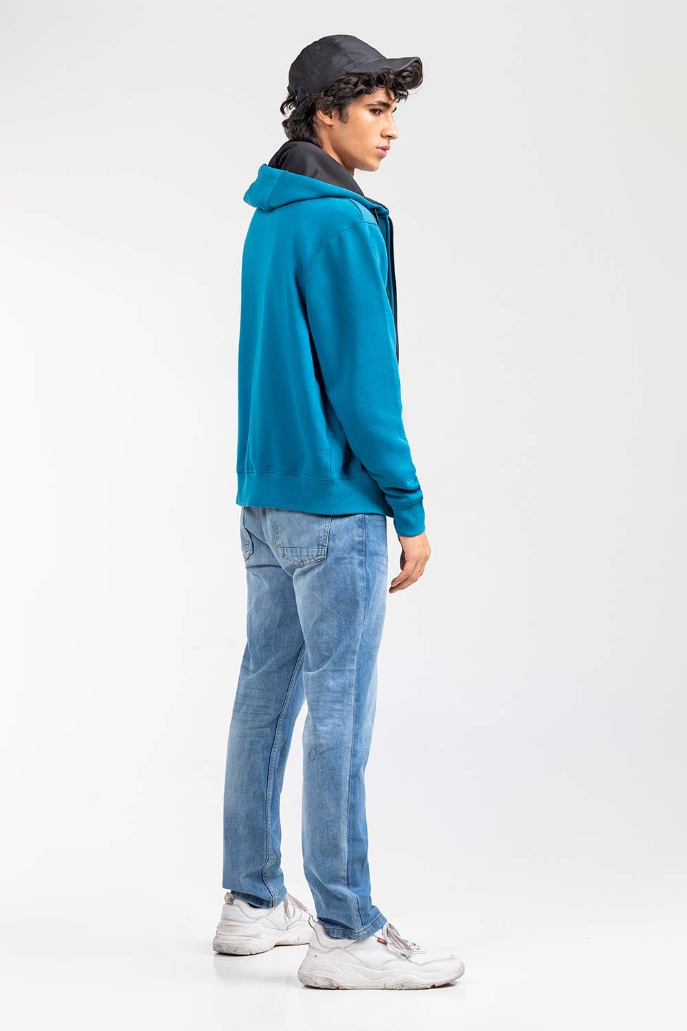 Teal Fashion Zipper Hoodie JKT-HZJ-D48-01