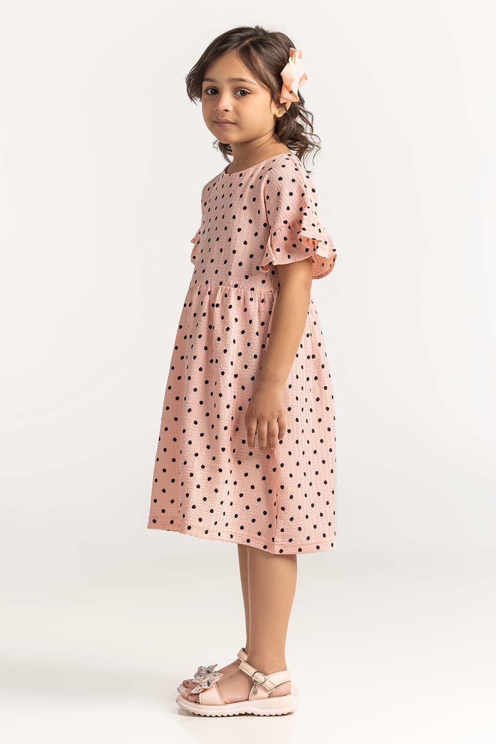 Textured Round Neck Dress TG-DRS-SS24-412