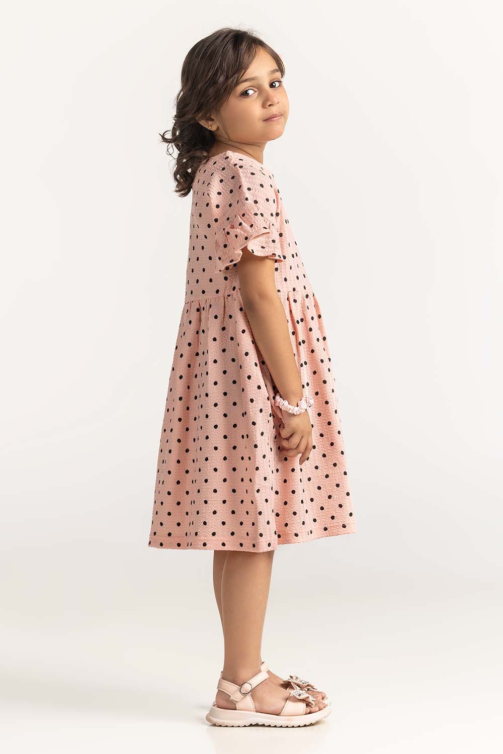 Textured Round Neck Dress TG-DRS-SS24-412