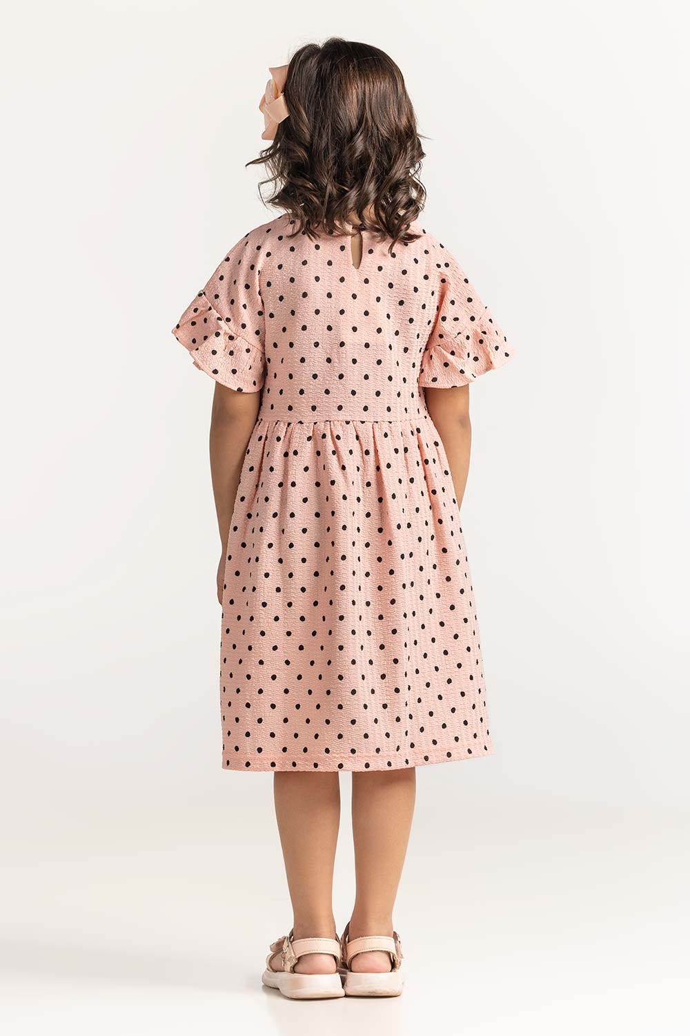 Textured Round Neck Dress TG-DRS-SS24-412