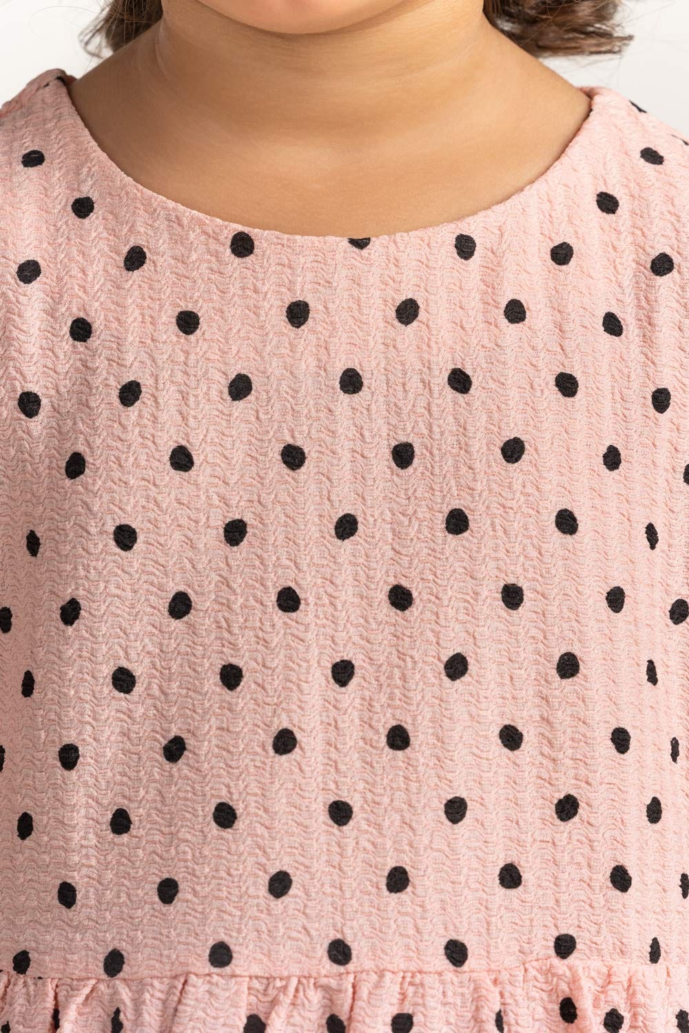 Textured Round Neck Dress TG-DRS-SS24-412