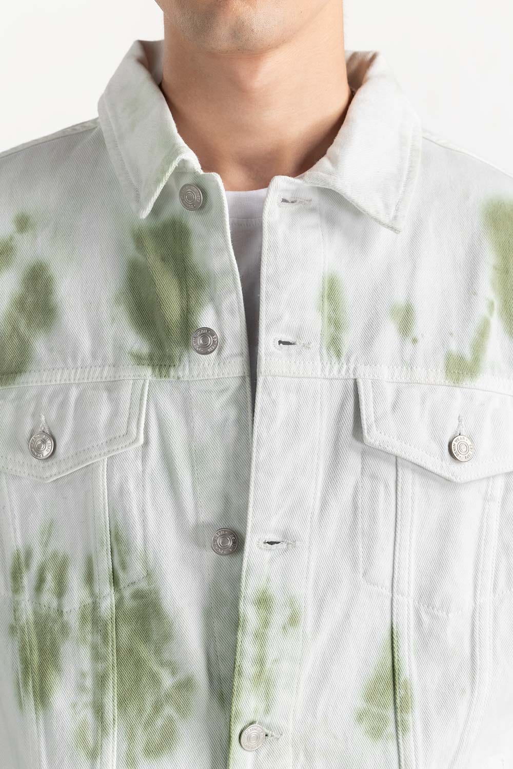 Tie Dye Denim Jacket 224-110-043