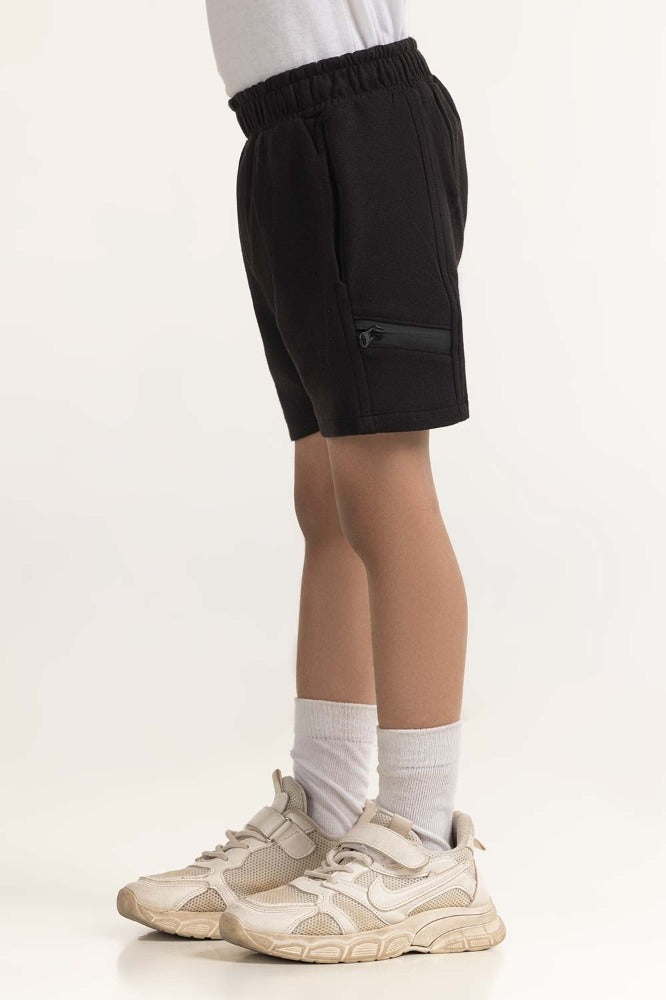 Toddler Boy Black Basic Short TB-SHT-SS24-004