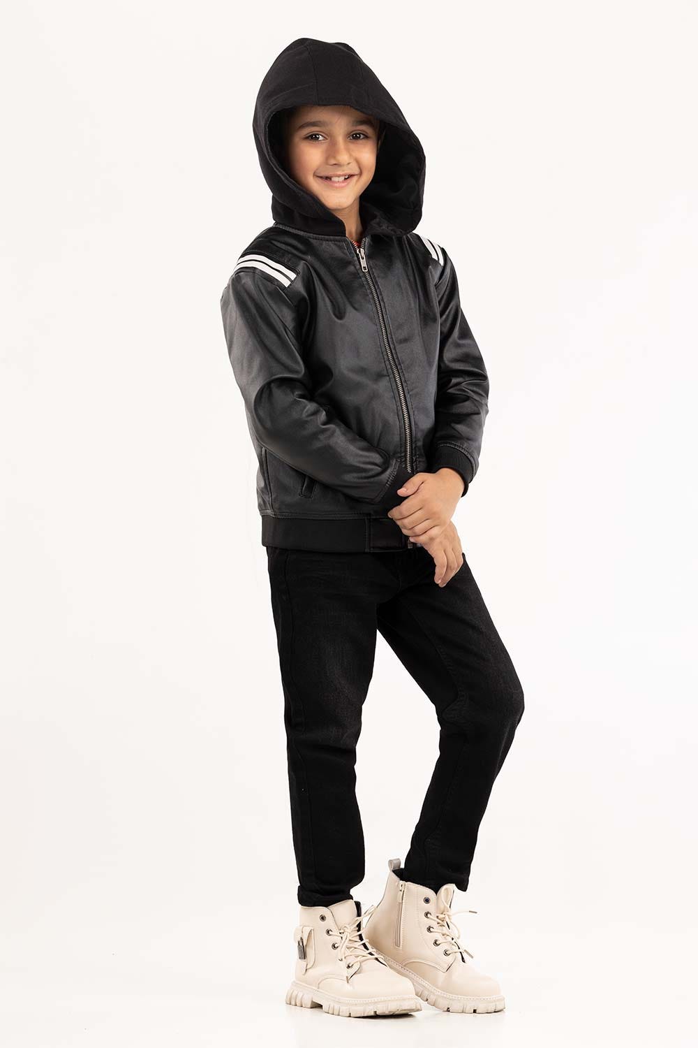 Toddler Boy Black Jacket 224-310-020