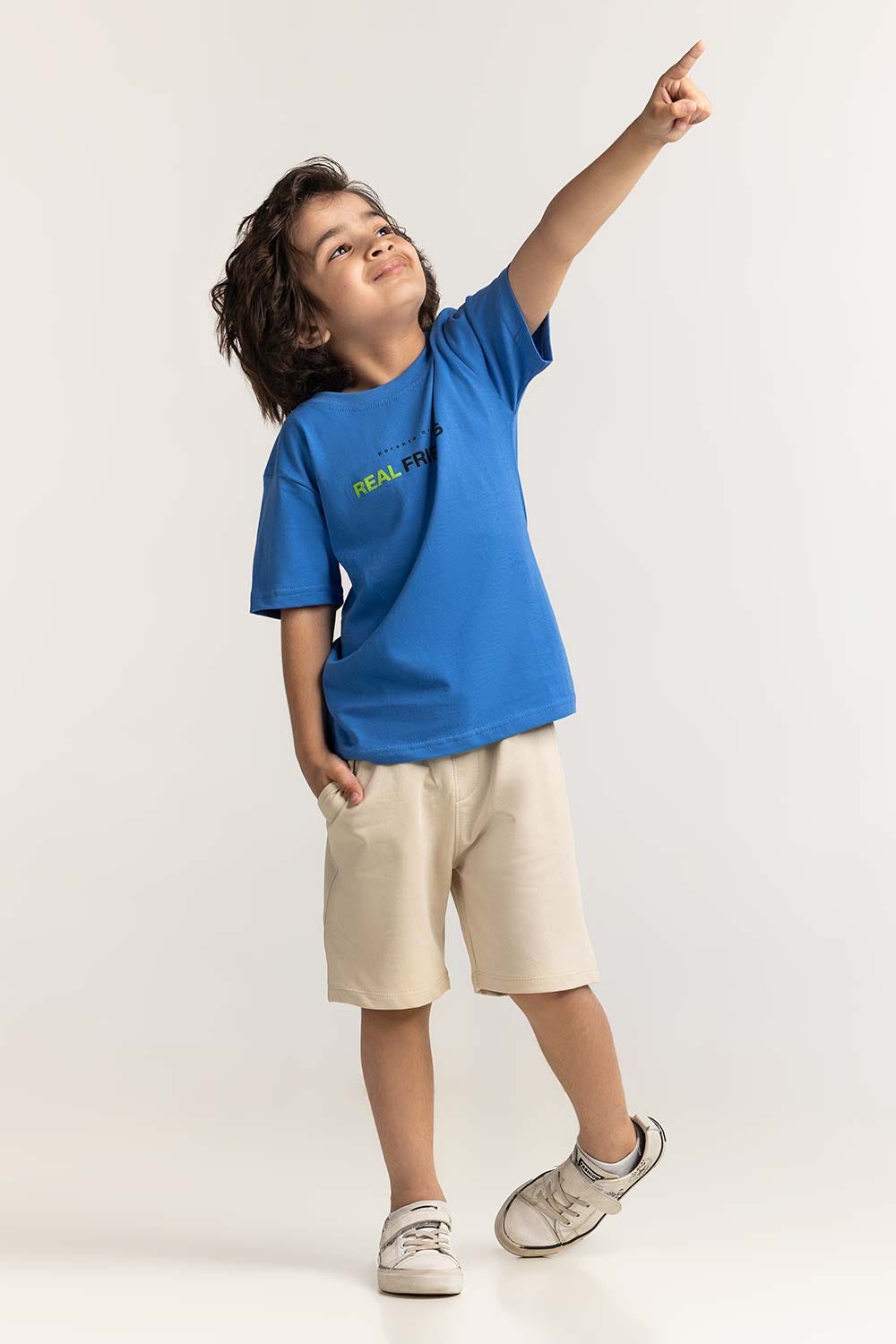 Toddler Boy Blue Printed Tee TB-TS-SS24-003