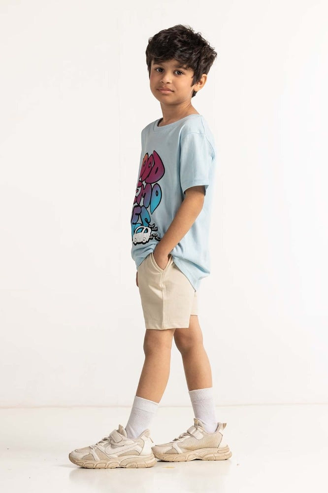 Toddler Boy Blue Printed Tee TB-TS-SS24-020