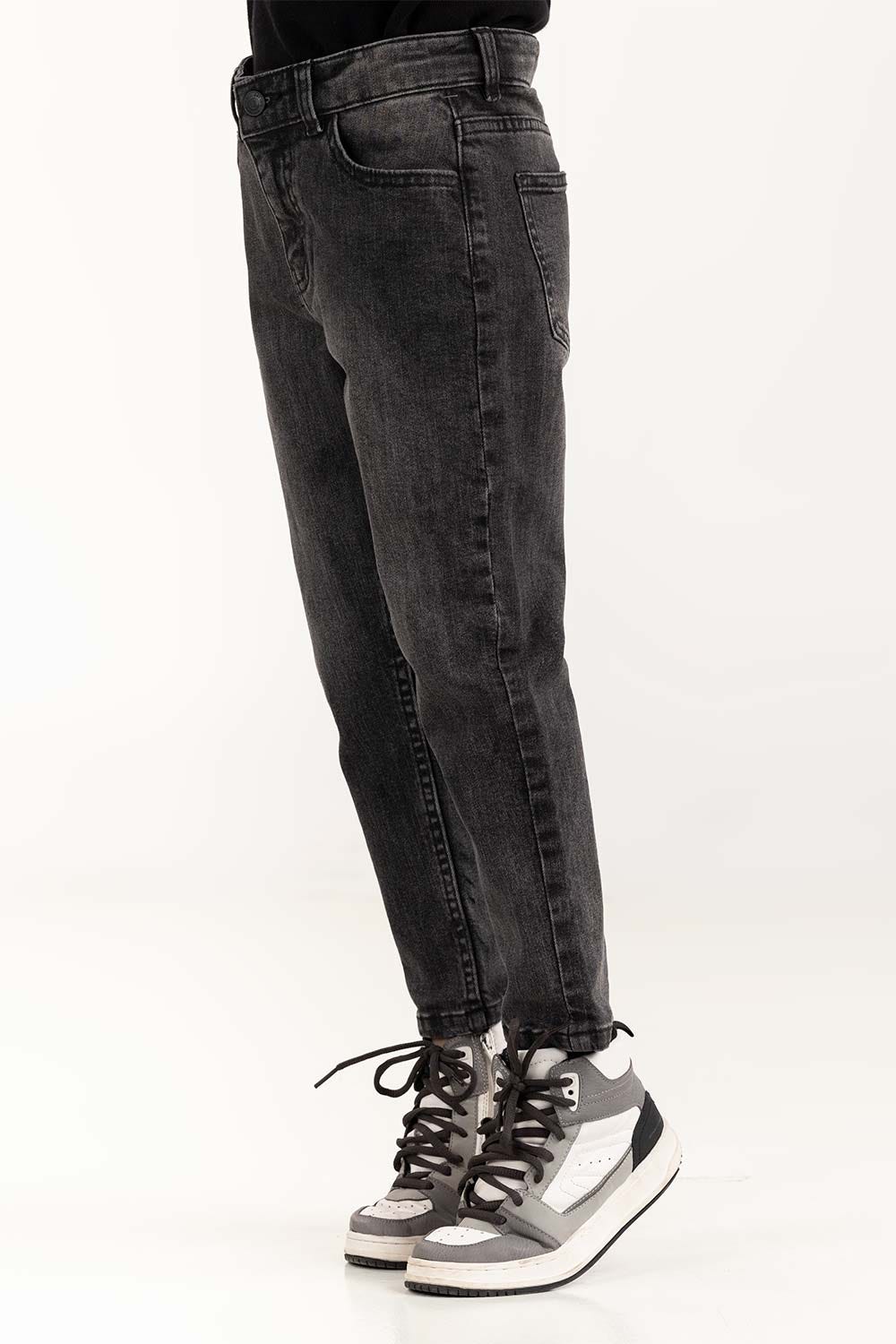 Toddler Boy Dark Grey Five Pocket Jeans 224-321-010