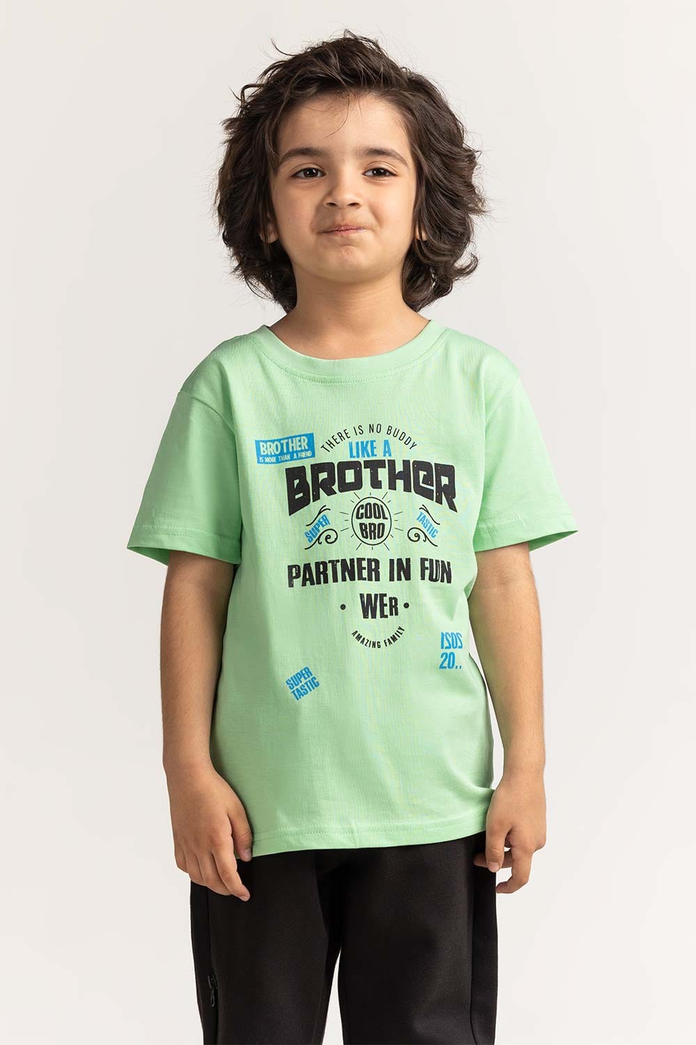 Toddler Boy Green Printed Tee TB-TS-SS24-004