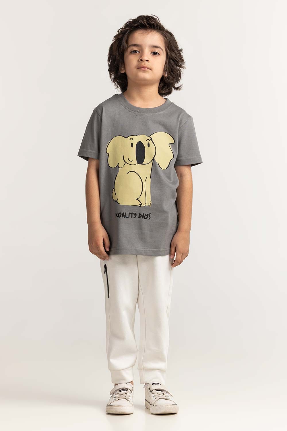 Toddler Boy Grey Printed Tee TB-TS-SS24-002