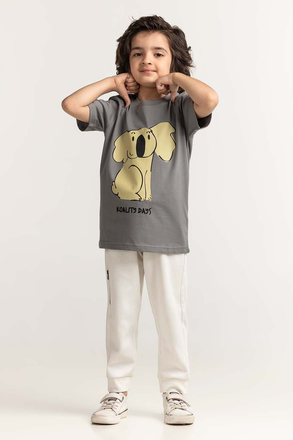 Toddler Boy Grey Printed Tee TB-TS-SS24-002