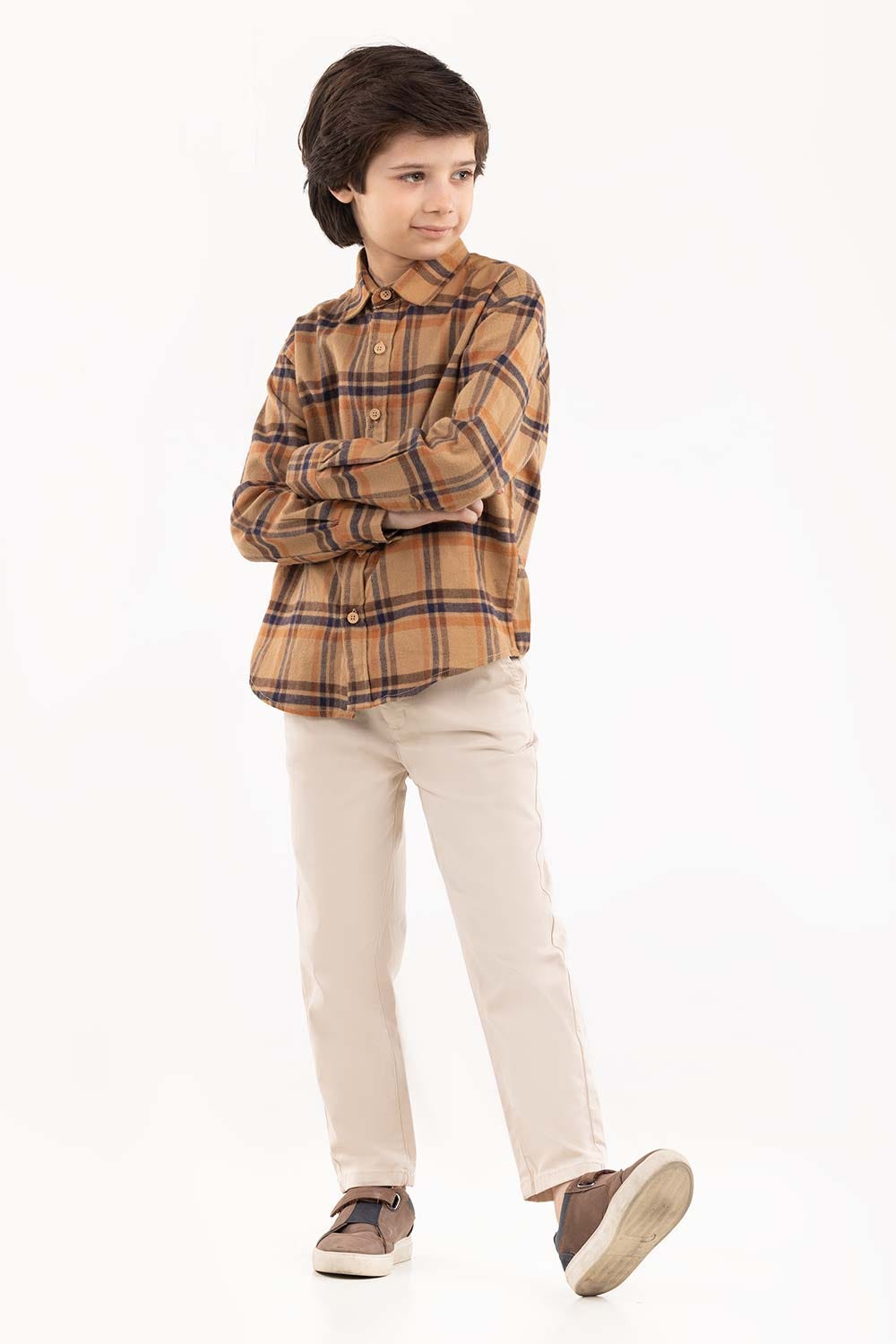 Toddler Boy Khaki Casual Shirt 224 -317-009