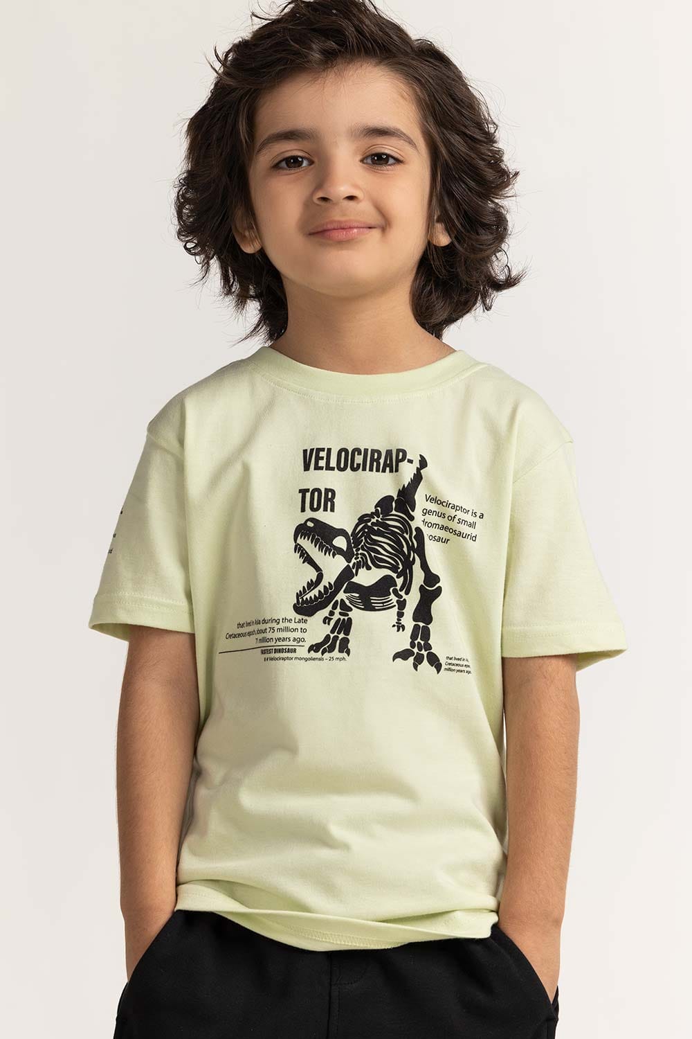 Toddler Boy Light Green Printed Tee TB-TS-SS24-007