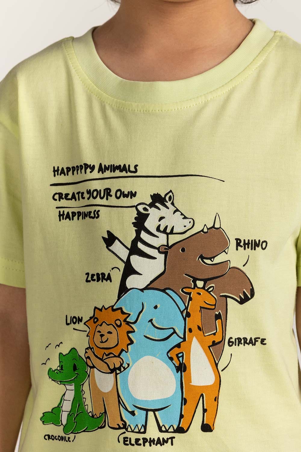 Toddler Boy Light Green Printed Tee TB-TS-SS24-017