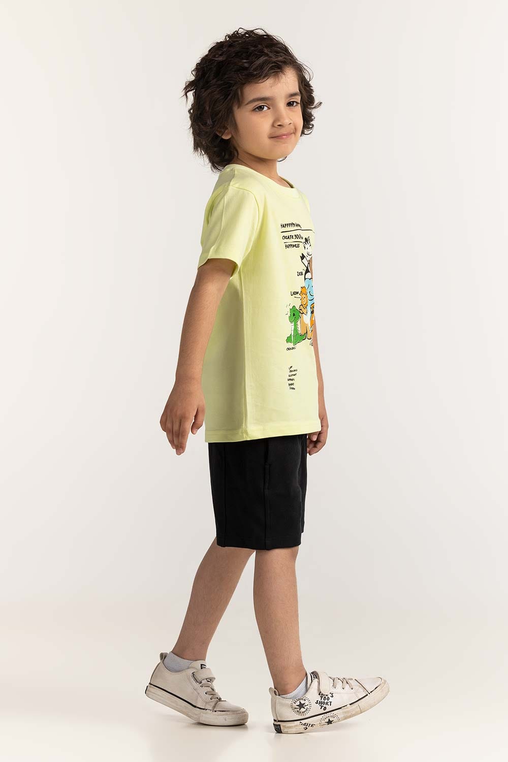 Toddler Boy Light Green Printed Tee TB-TS-SS24-017
