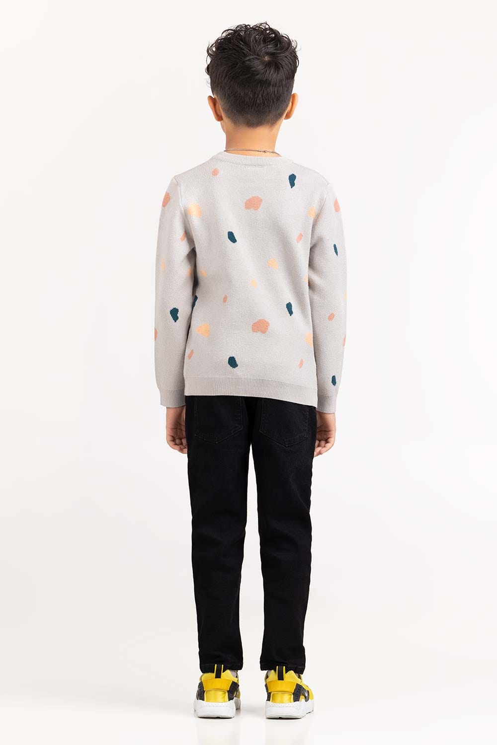 Toddler Boy Light Grey Knit Sweater 224-511-022