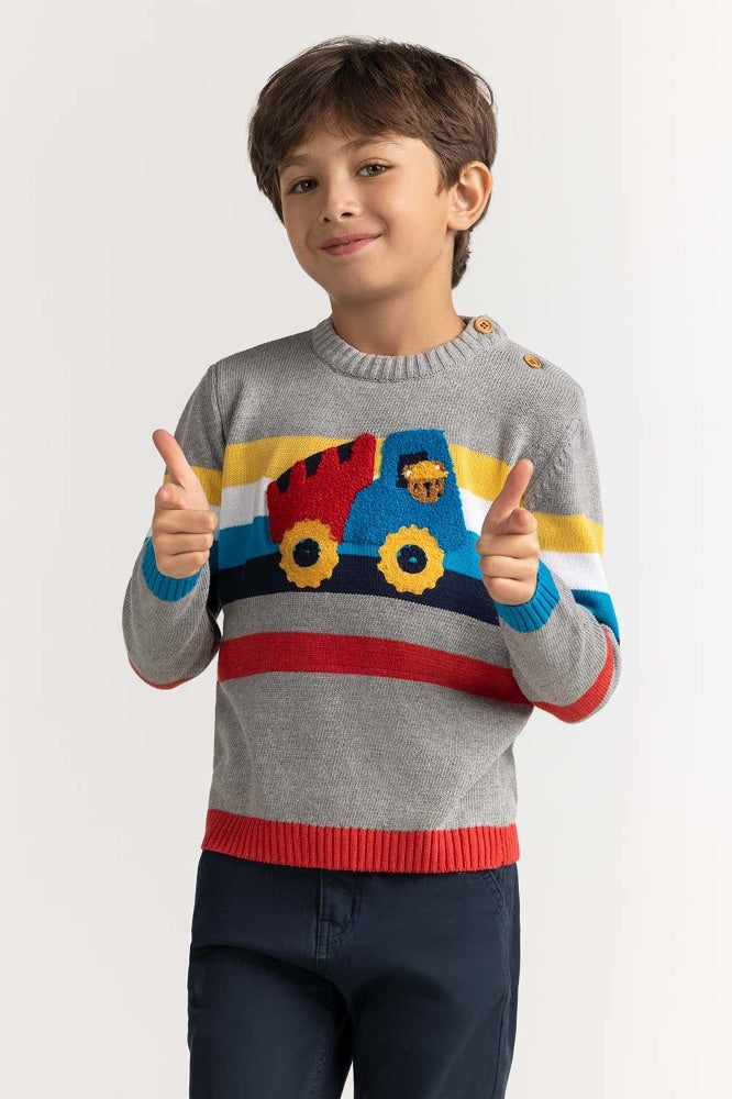 Toddler Boy Multi Basic Sweater TB-SWT-WS23-033