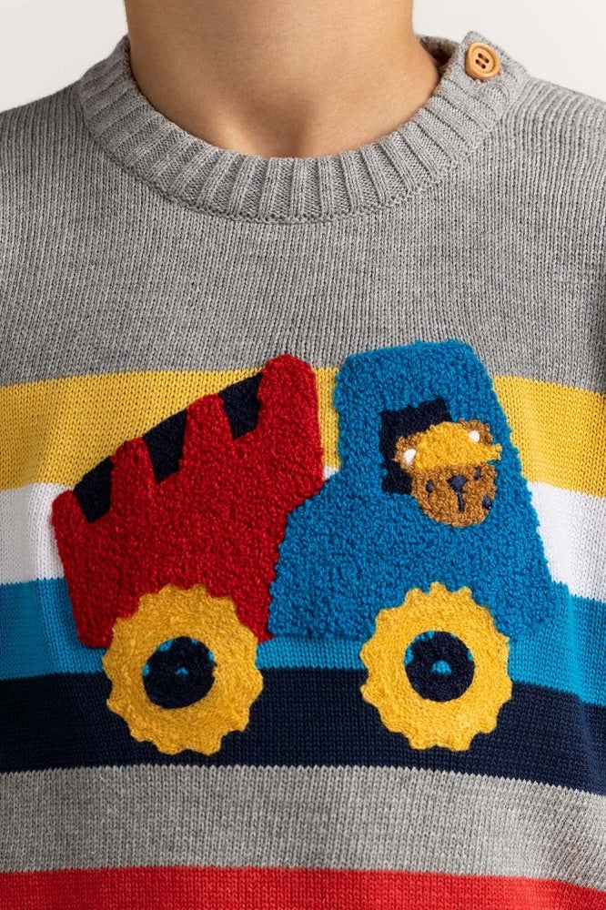Toddler Boy Multi Basic Sweater TB-SWT-WS23-033