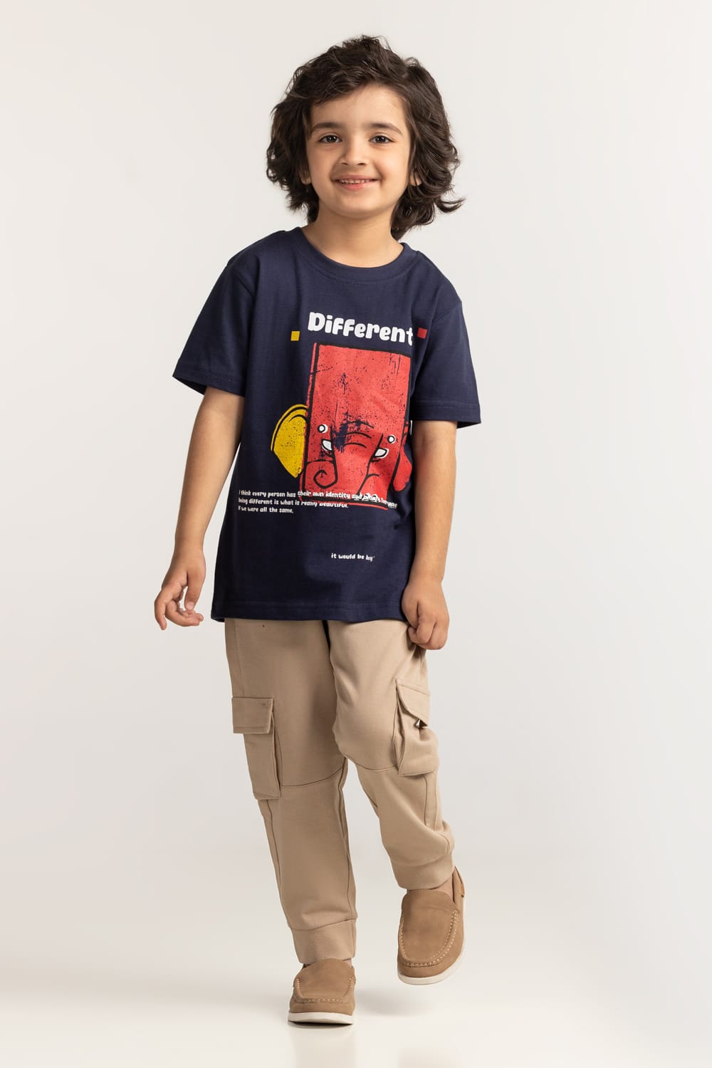 Toddler Boy Navy Blue Printed Tee TB-TS-SS24-019