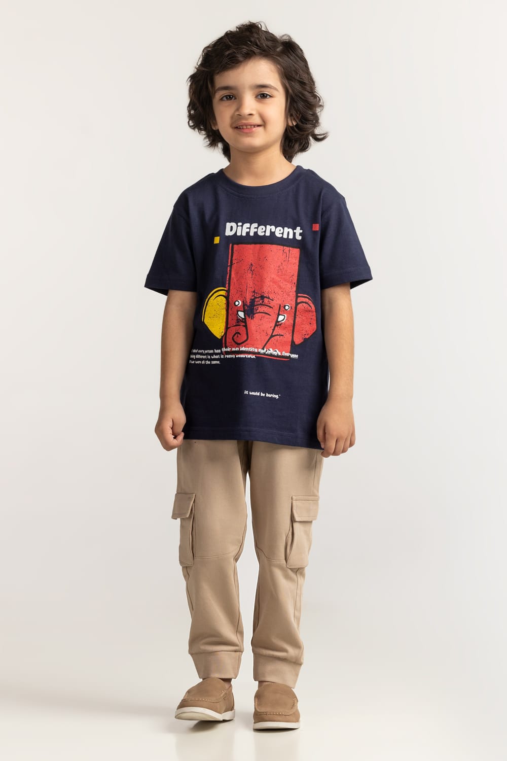 Toddler Boy Navy Blue Printed Tee TB-TS-SS24-019