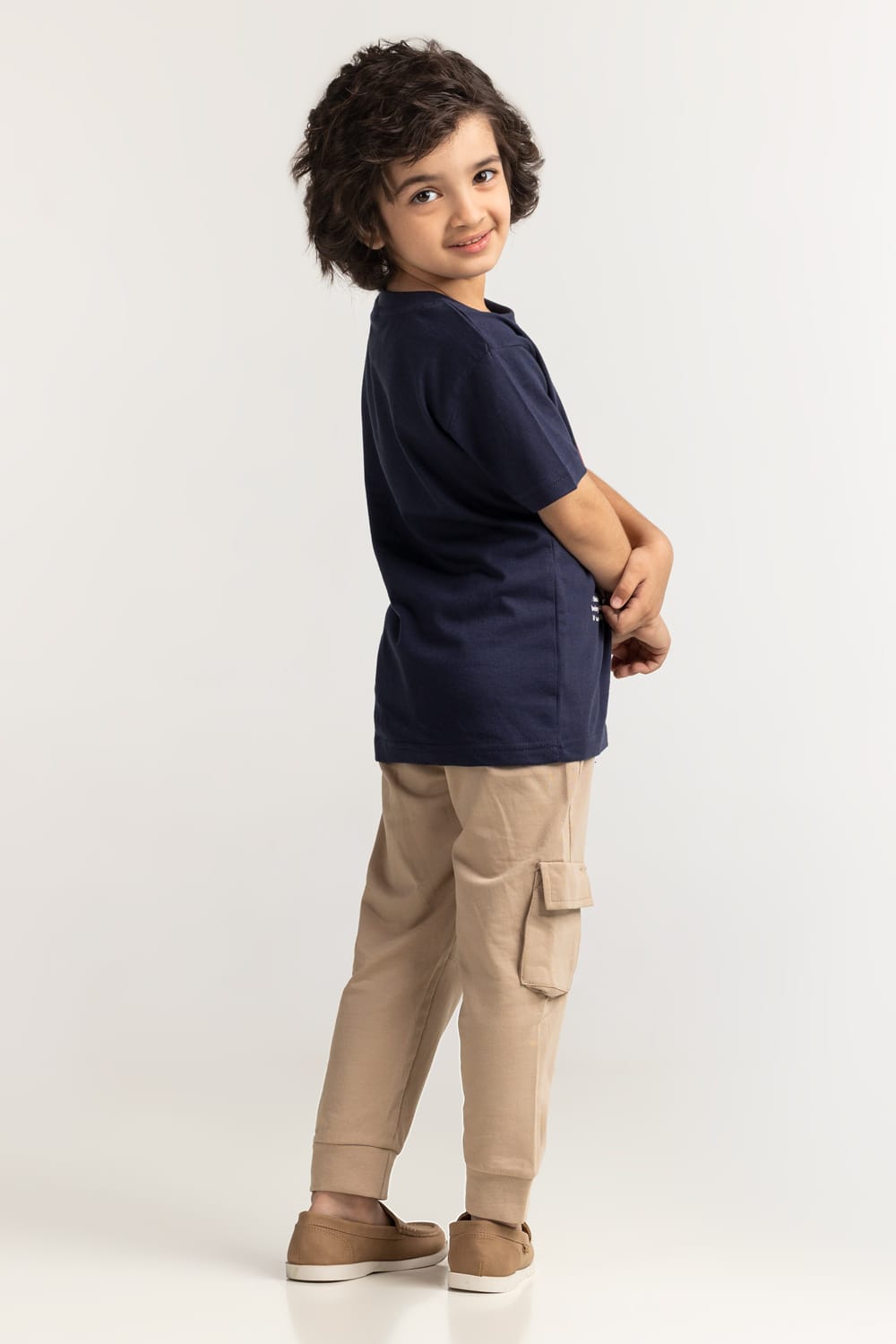 Toddler Boy Navy Blue Printed Tee TB-TS-SS24-019