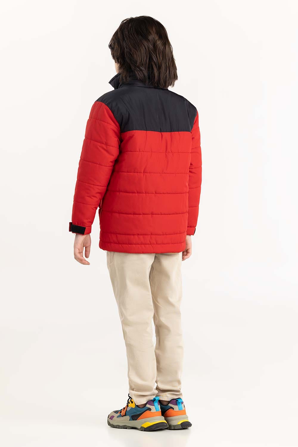 Toddler Boy Red And Black Jacket 224-310-030