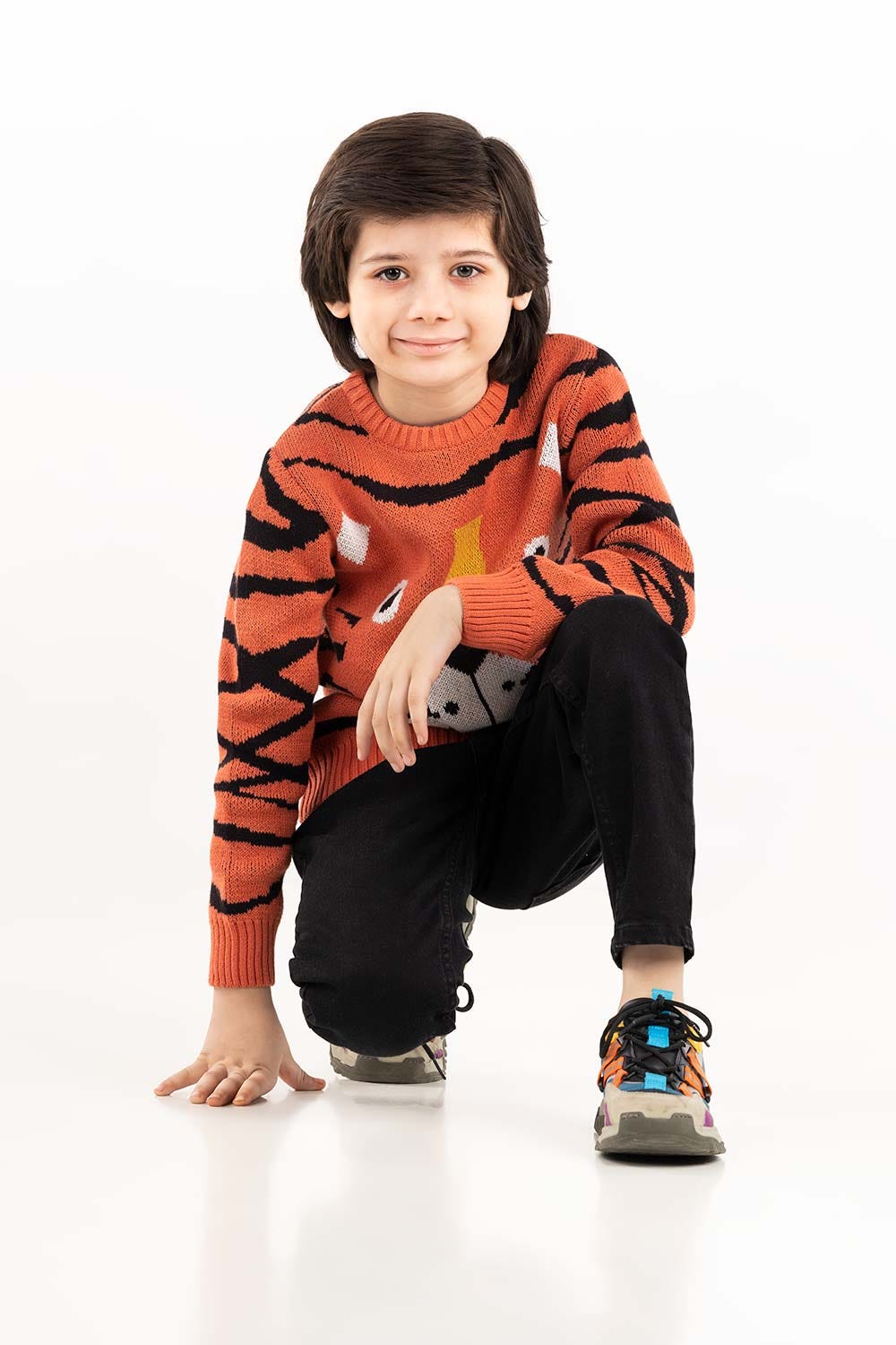 Toddler Boy Rust Sweater 224-511-003