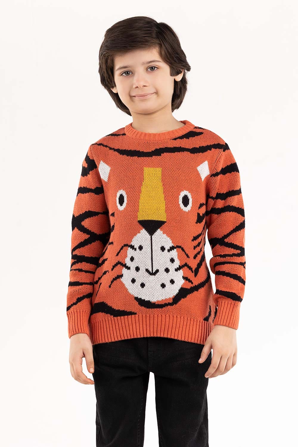 Toddler Boy Rust Sweater 224-511-003