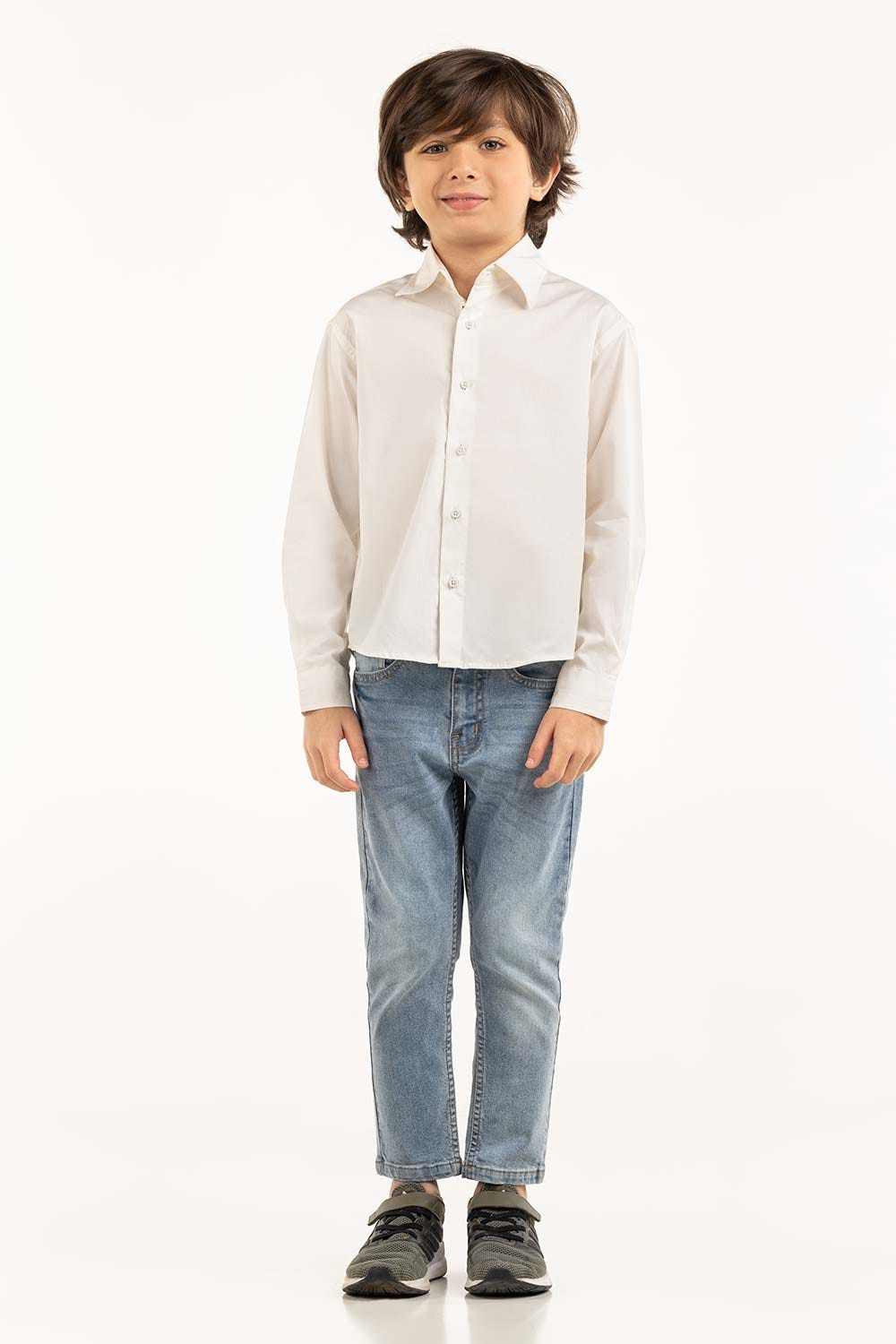 Toddler Boy White Casual Shirt 231-517-014