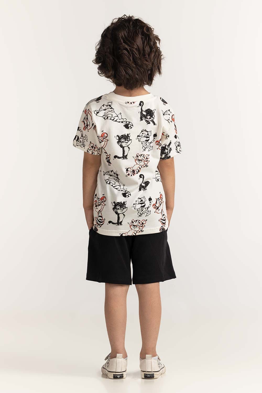Toddler Boy White Printed Tee TB-TS-SS24-008