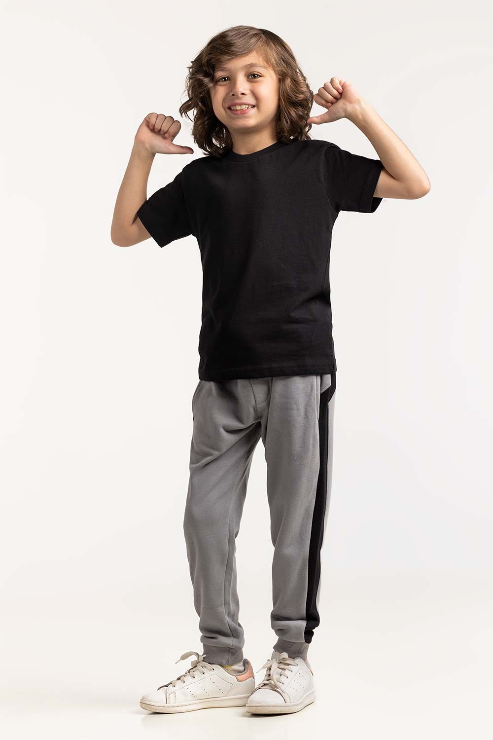 Toddler Boy Black T-Shirt 231-513-001 A