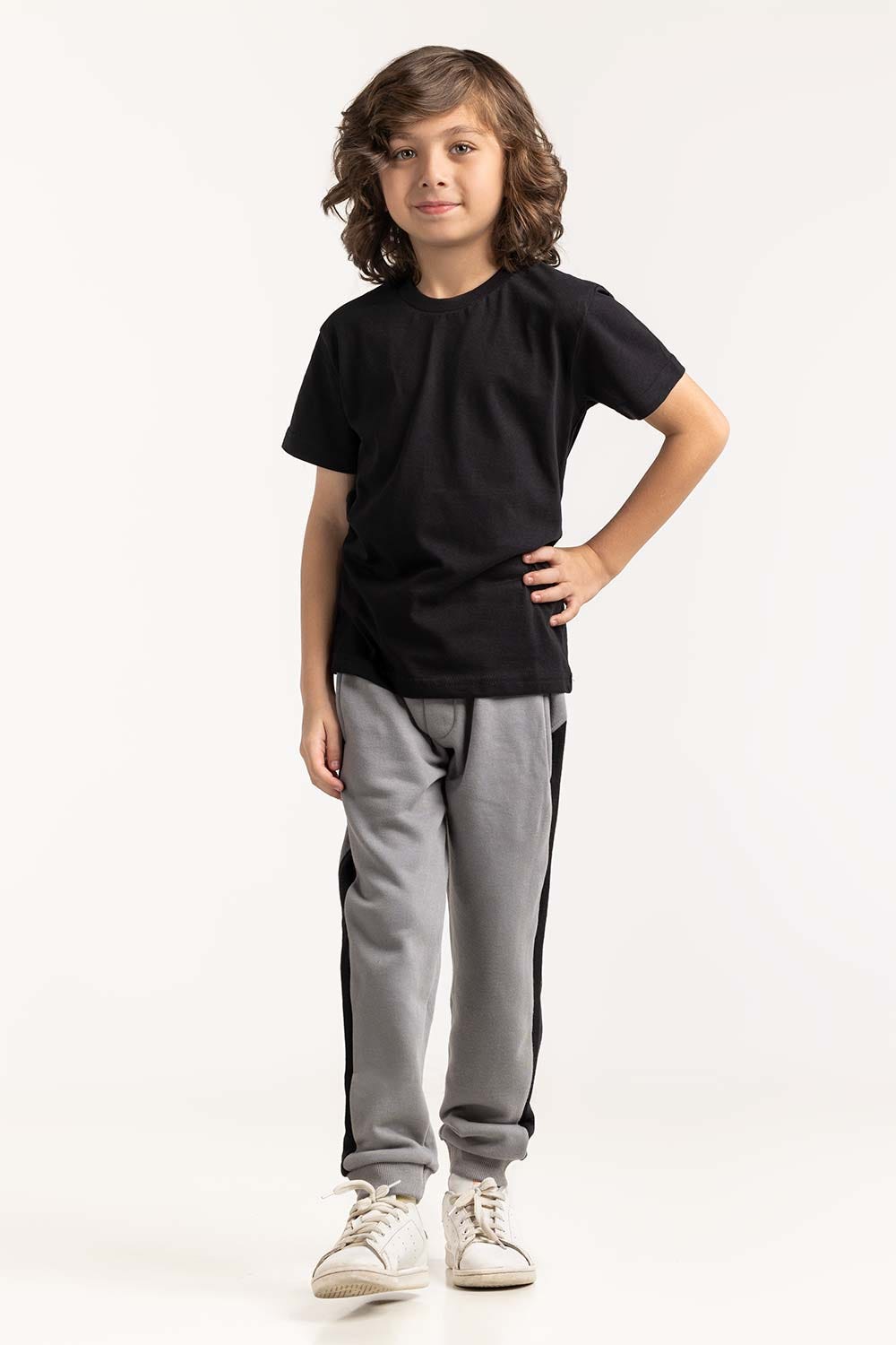 Toddler Boy Black T-Shirt 231-513-001 A