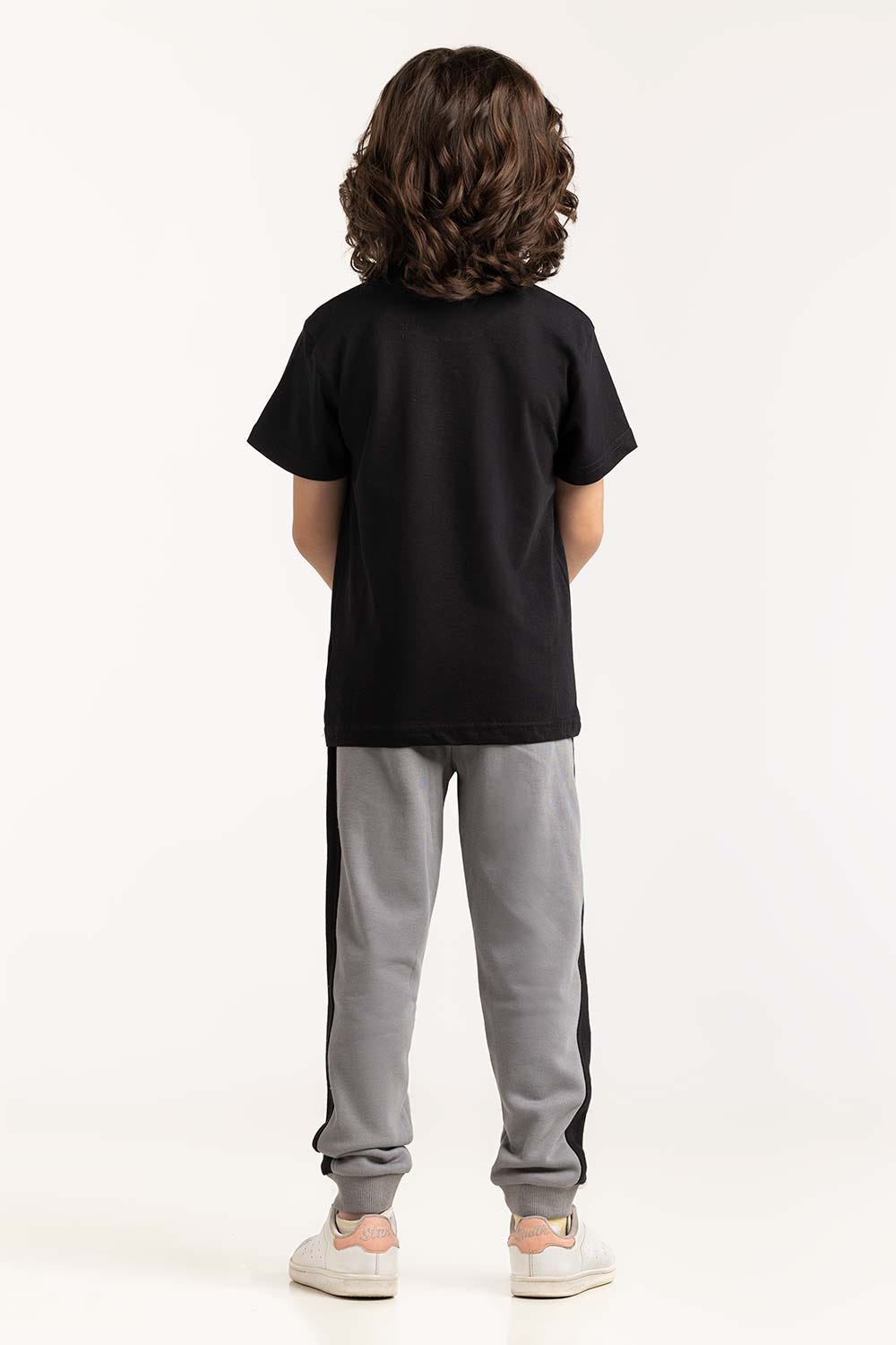 Toddler Boy Black T-Shirt 231-513-001 A