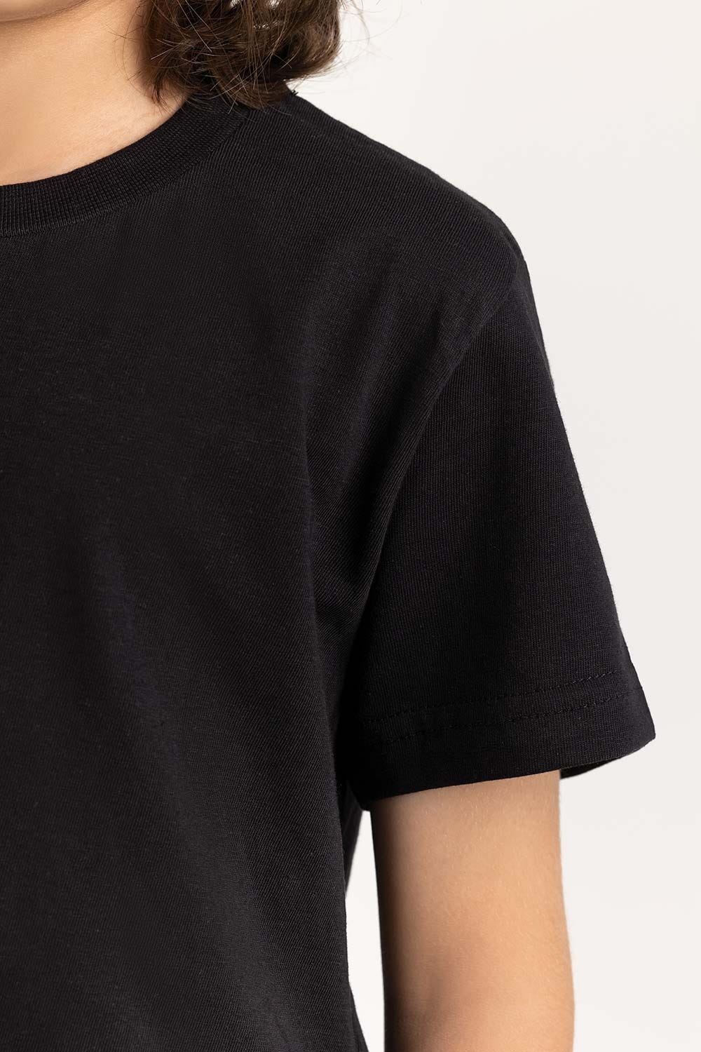 Toddler Boy Black T-Shirt 231-513-001 A