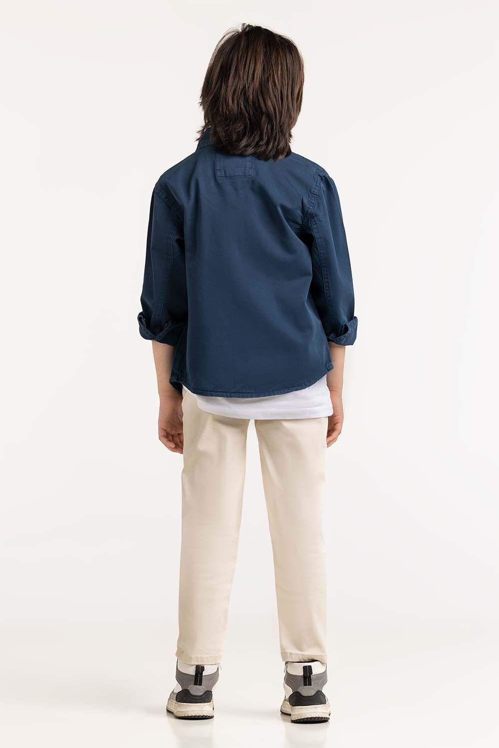 Toddler Boy Blue Casual Shirt 224-517-003