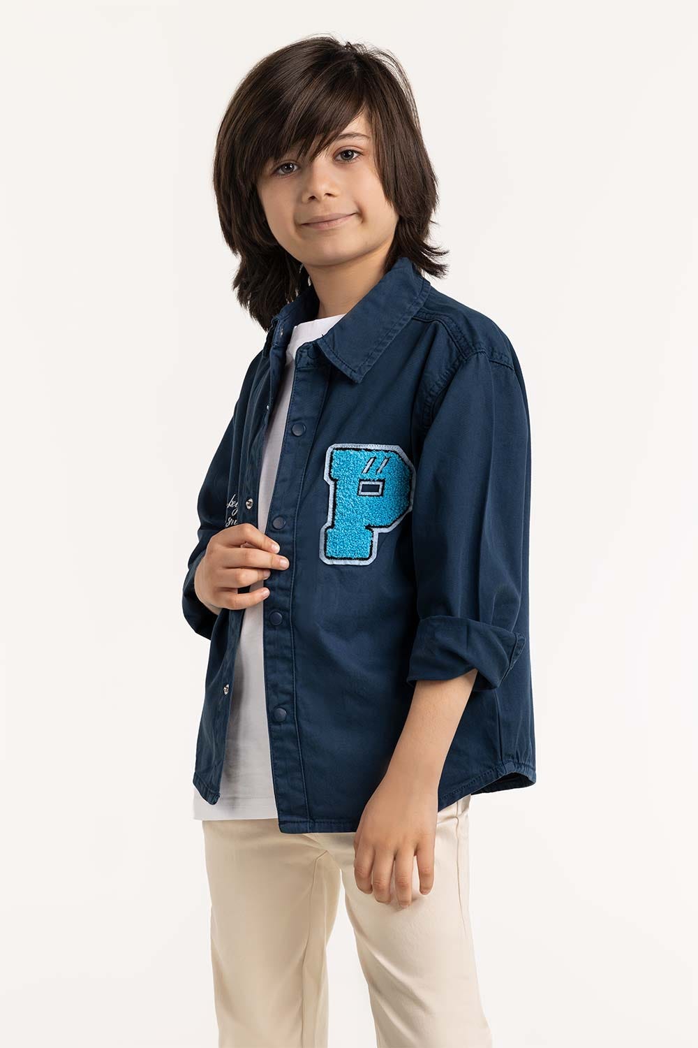 Toddler Boy Blue Casual Shirt 224-517-003