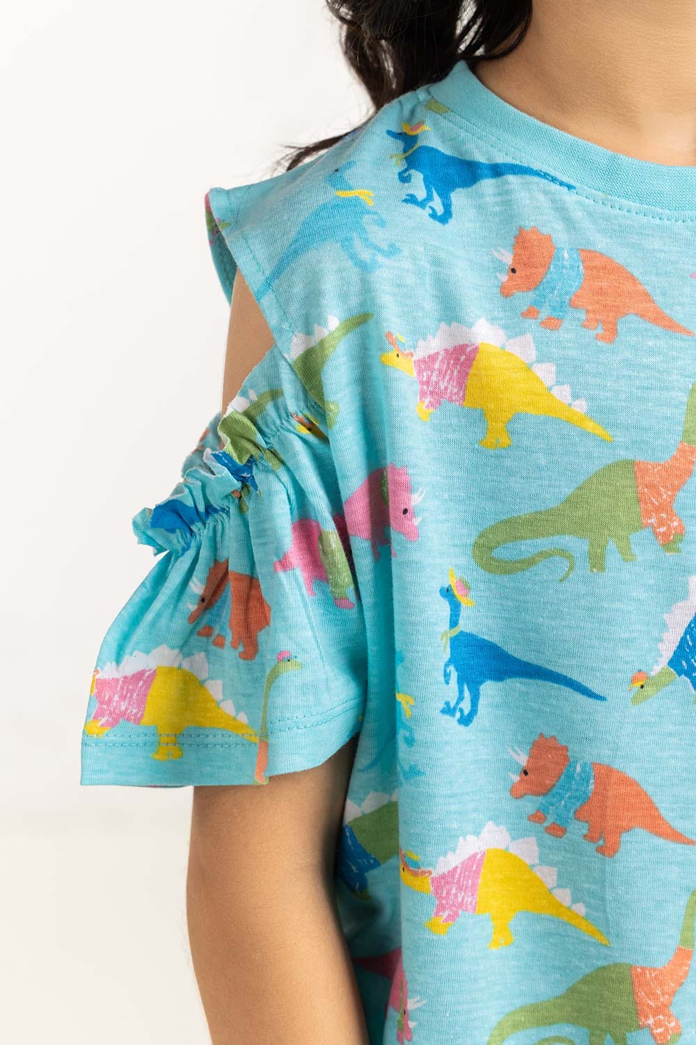 Toddler Girl Aqua Sash T-Shirt 231-613-024