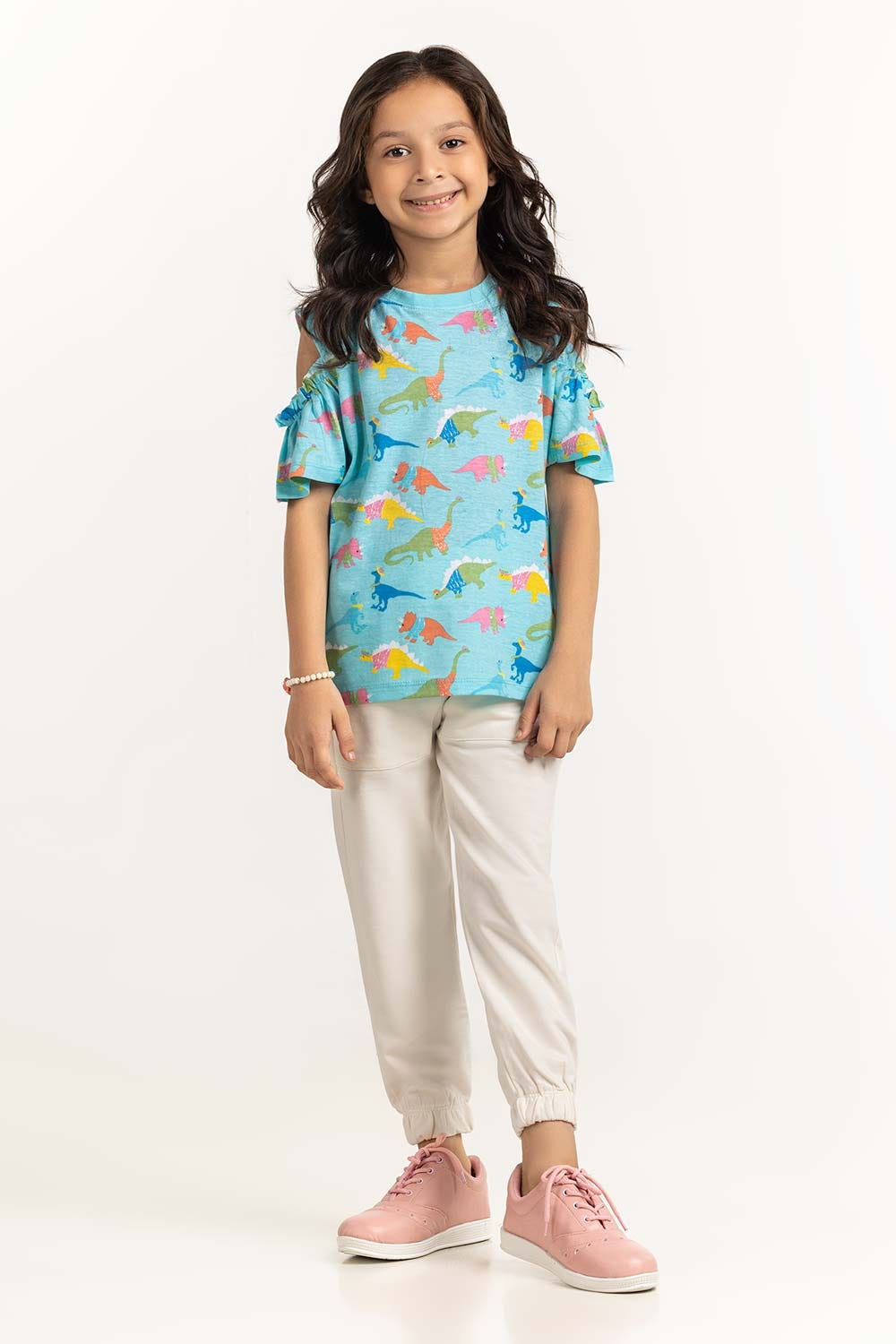 Toddler Girl Aqua Sash T-Shirt 231-613-024