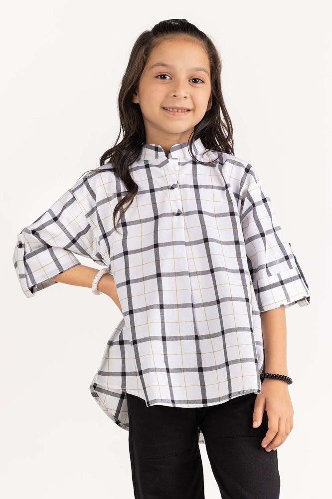 Toddler Girl Black and White Blouse 224-617-009