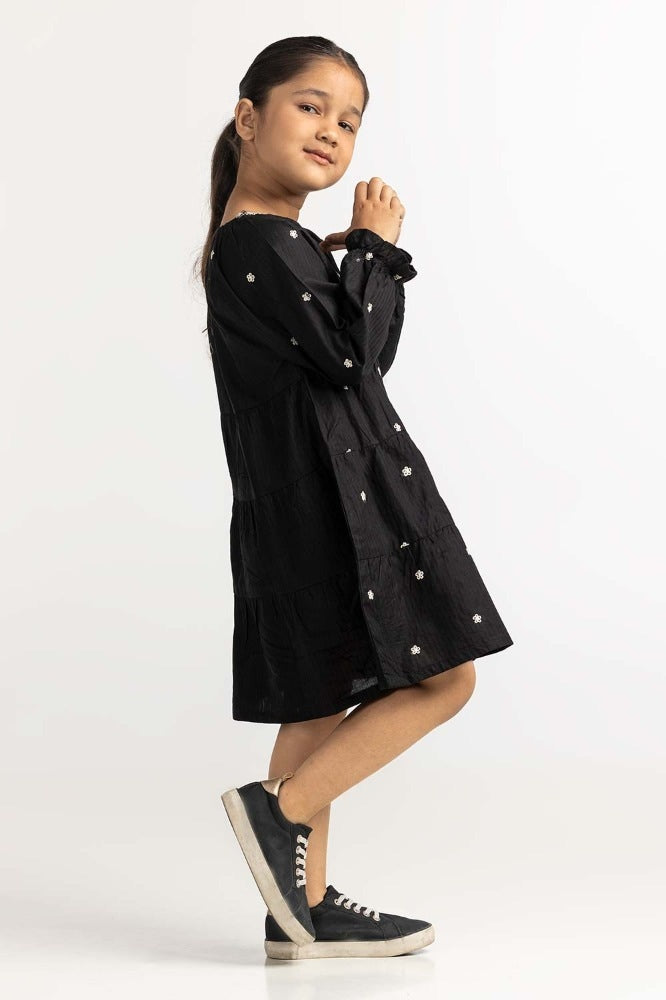 Toddler Girl Black Basic Blouse 231-617-020