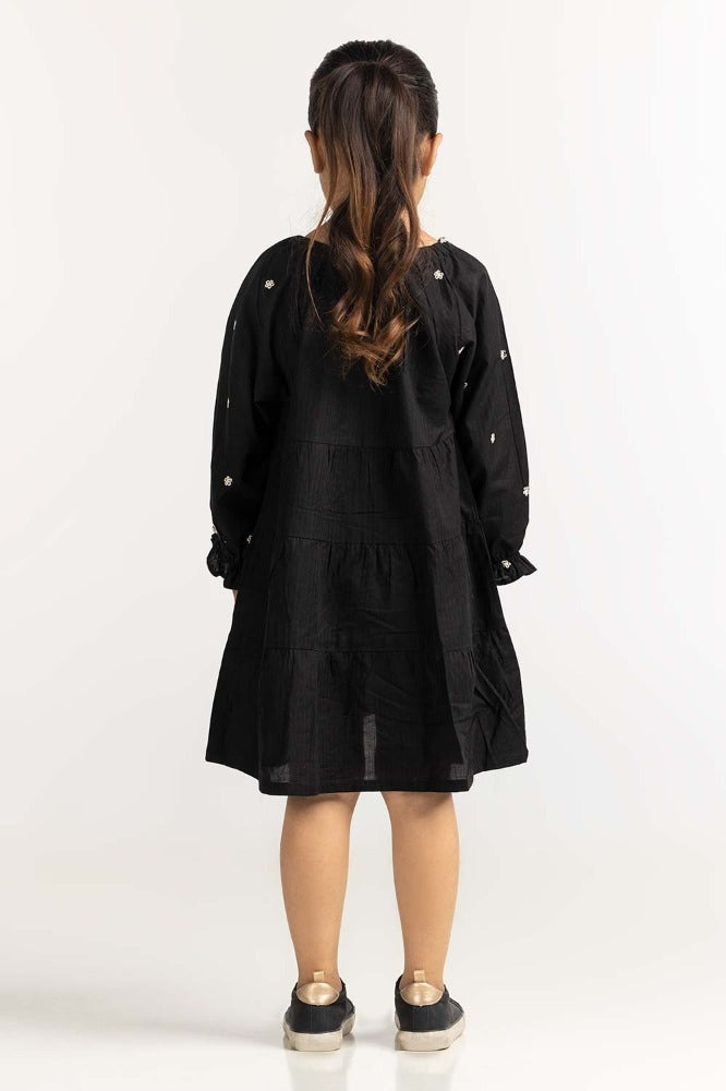 Toddler Girl Black Basic Blouse 231-617-020