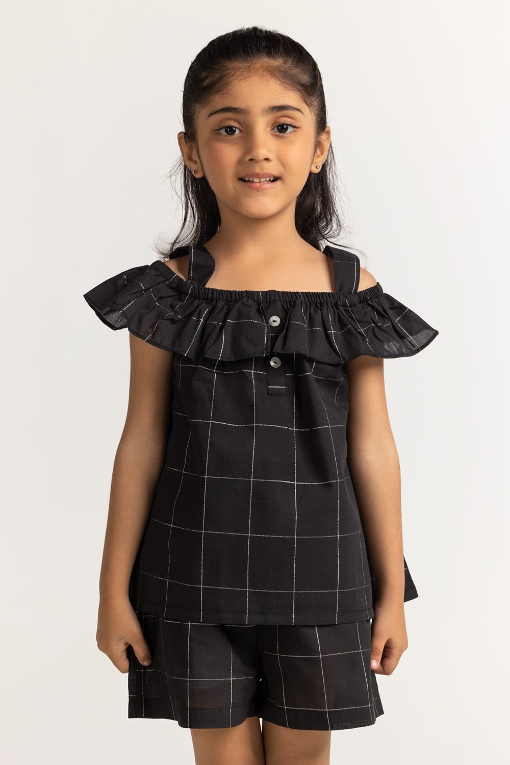 Toddler Girl Black Basic Blouse TG-BLS-SS24-312