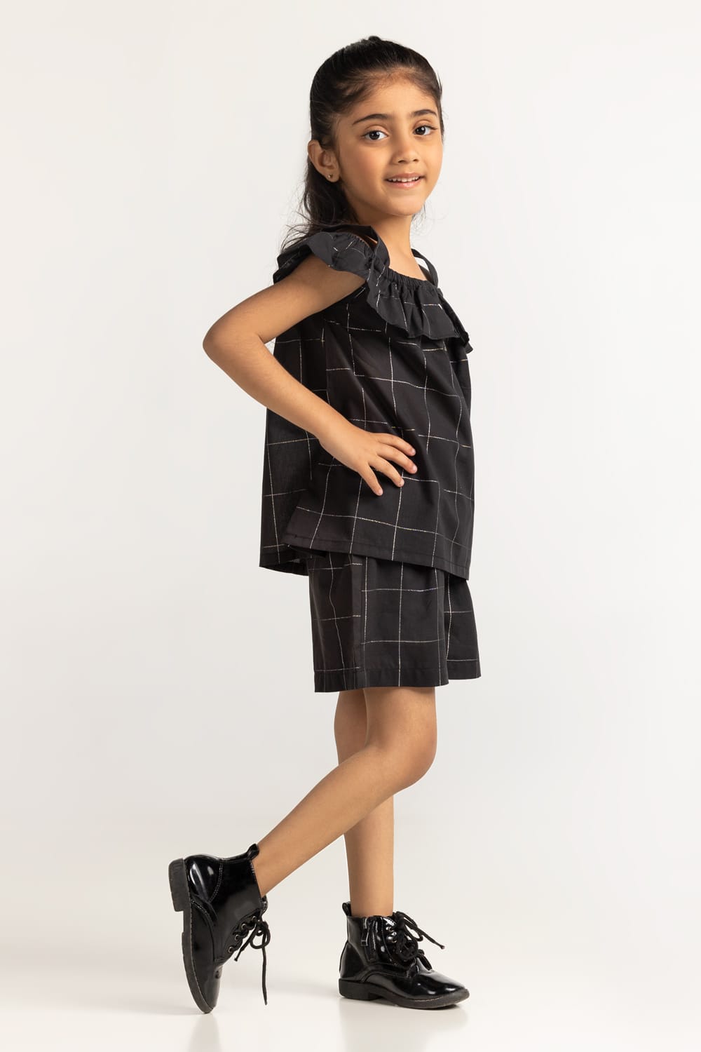 Toddler Girl Black Basic Blouse TG-BLS-SS24-312