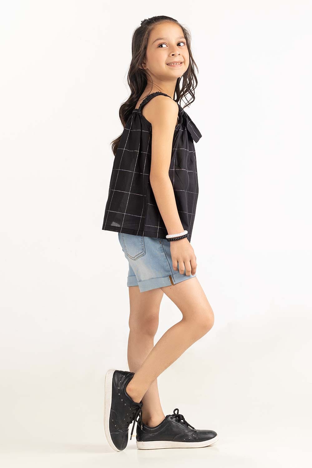 Toddler Girl Black Blouse 231-617-024