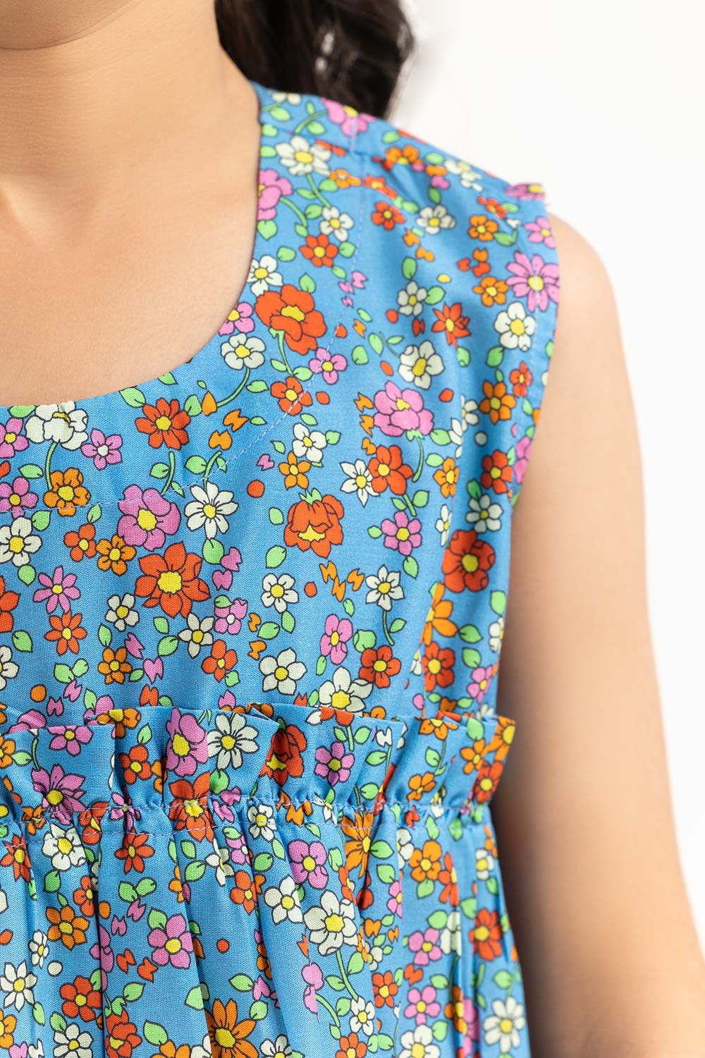 Toddler Girl Blue Blouse 231-617-406