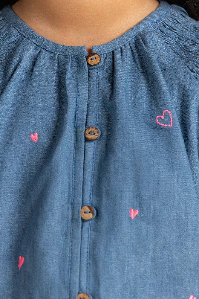 Toddler Girl Blue Blouse TG-BLS-SS24-311