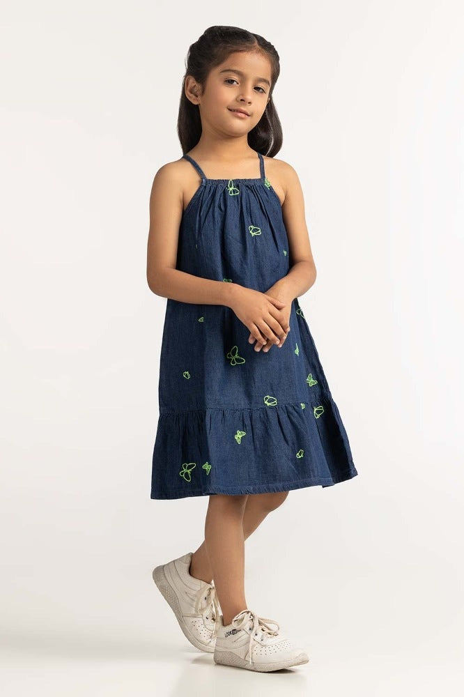 Toddler Girl Blue Dress TG-DRS-SS24-025