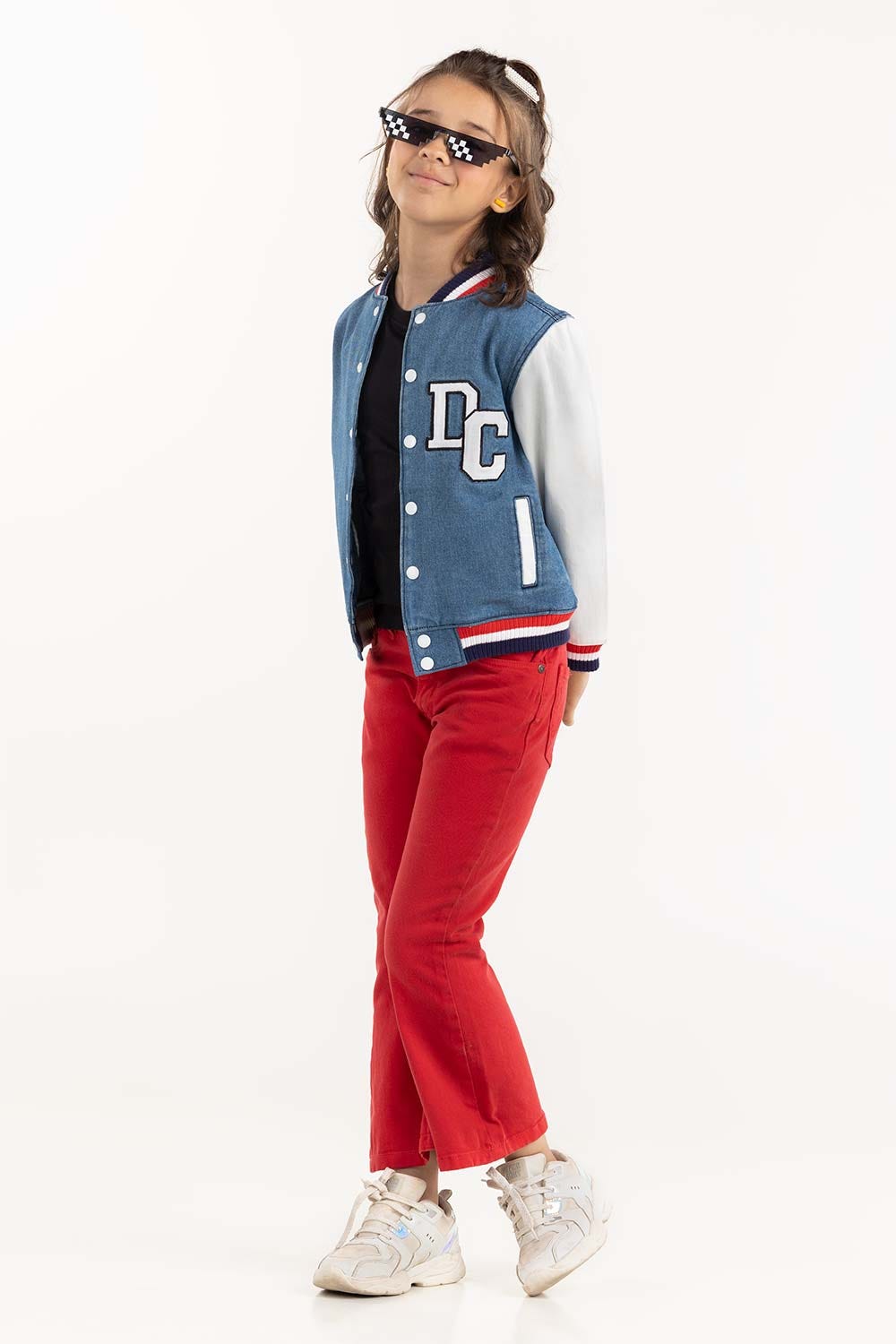 Toddler Girl Dark Blue Non Denim Jacket 224-410-049